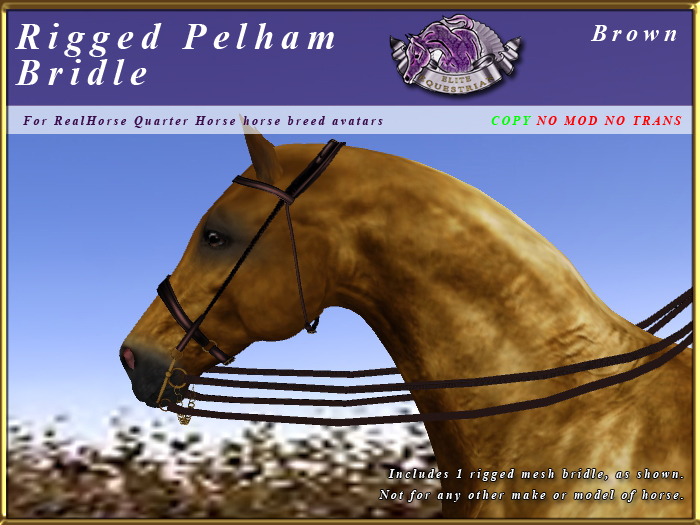 *E* Rigged Pelham Bridle  [BOXED] RHQH Brown