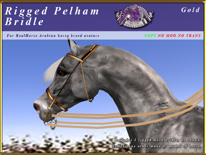 *E* Rigged Pelham Bridle  [BOXED] RHAB Gold
