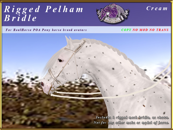 *E* Rigged Pelham Bridle  [BOXED] RHPOA Pony Cream
