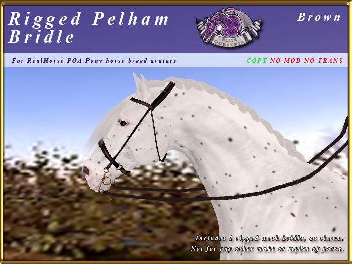 *E* Rigged Pelham Bridle  [BOXED] RHPOA Pony Brown