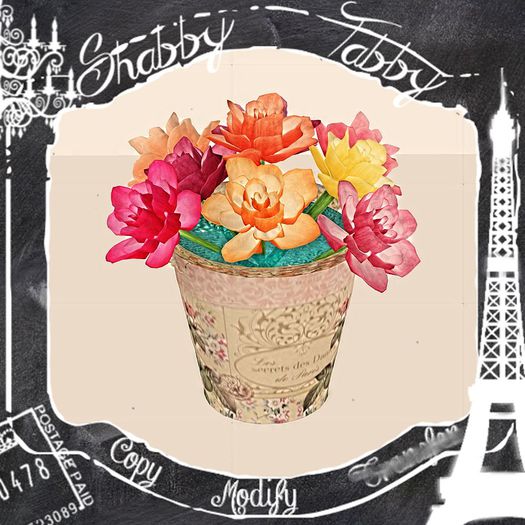 *Shabby* Bucket Of Roses