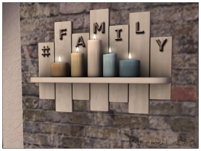 INDULGE Candle Shelf -Family