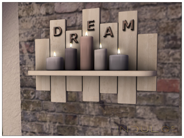 Second Life Marketplace INDULGE Candle Shelf Dream