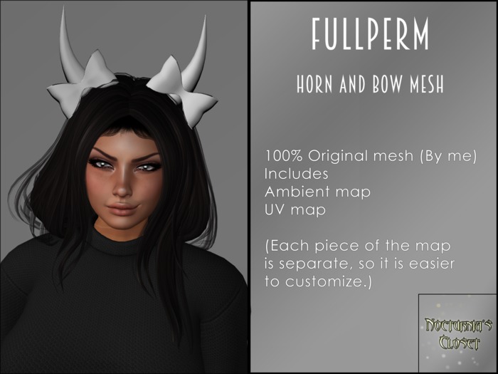 Nocturnia~Horns and Bows {FULL PERM}