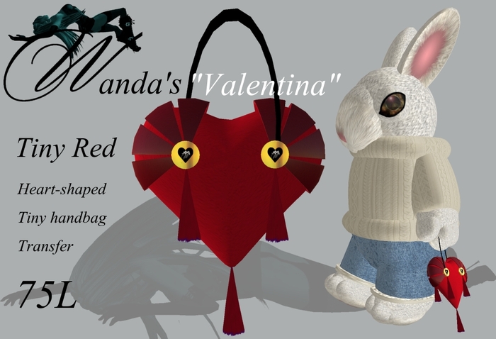 Wanda's Tiny 'Valentina' Handbag in Red - Purse for tinies