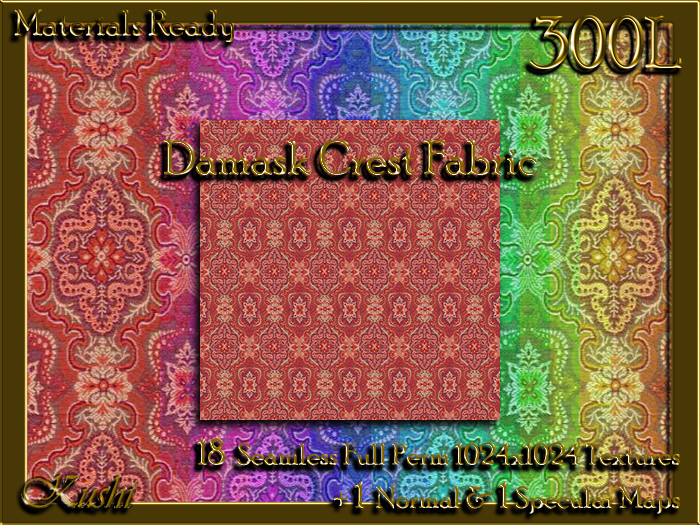 Damask Crest Fabric Seamless Textures 