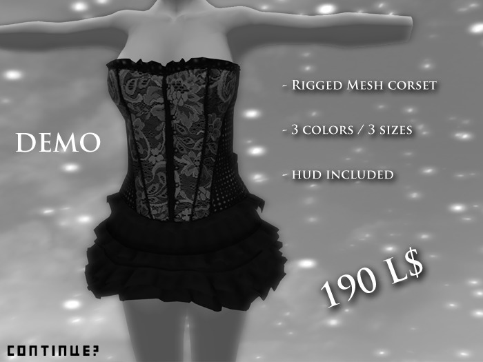~ Continue - Female Dress Corset  DEMO~