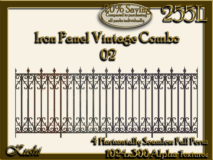 !Kushi! IronPanelVintage02 COMBO Textures -WEAR TO UNPACK