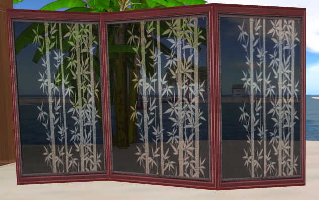 black bamboo room screen