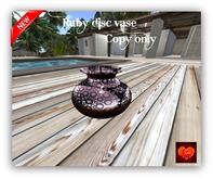 Ruby disc vase