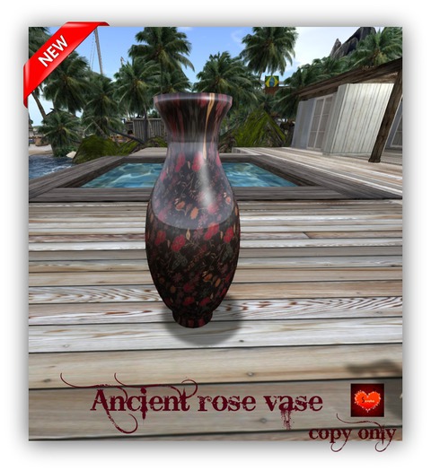 Ancient rose vase