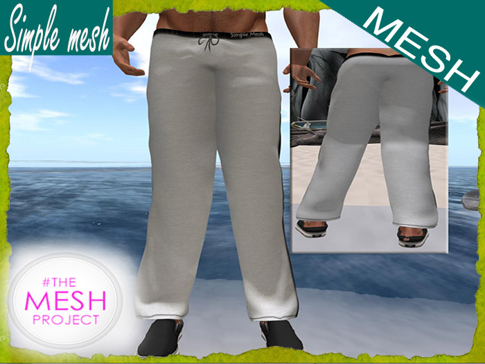 Second Life Marketplace SM White Yoga Pants TMP