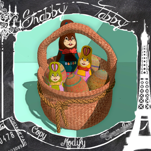 *Shabby* Stacking Bunnies Basket