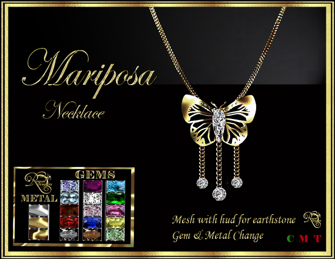 RJ Mariposa (butterfly) Necklace - mesh