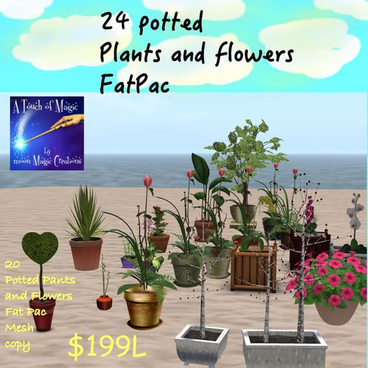 24 Potted Plants & Flowers FatPac (crate)