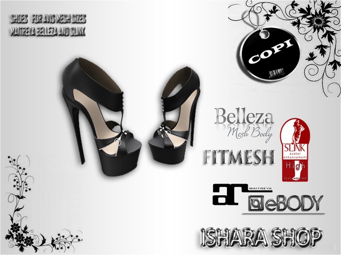 TANYA SHOES SPECIAL MESH AVATAR BLACK