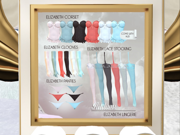 Addams // Elizabeth Lace Stockings T/O // Red