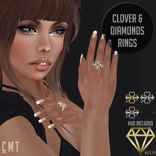 .:ECCO:. Clover & Diamonds Rings