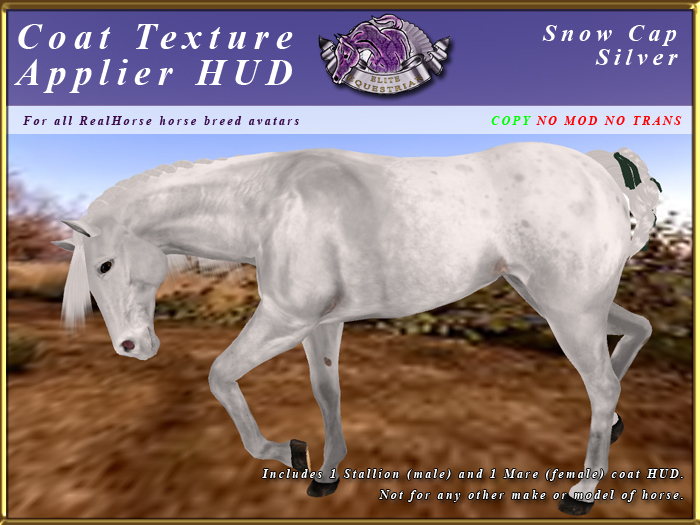 *E* RealHorse Coat Texture HUD [BOXED] Snow Cap Silver