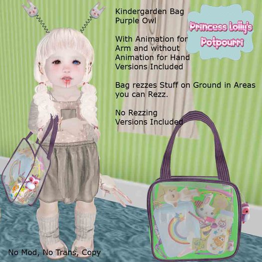 >.PLP.< KindergardenBag PurpleD Owl (Boxed)