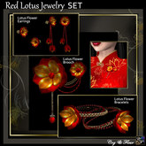 C&F Red Lotus Jewelry Set - Reg & FB