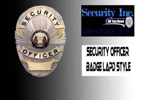 Security Officer Badge LAPD Styl W/Bling
