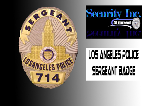 LAPD Sgt. Badge W/Bling