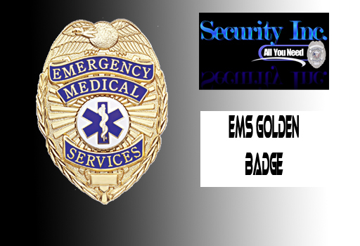 EMS Gold Badge W/Bling