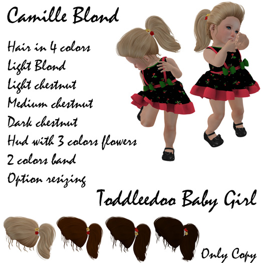 Toddleedoo Hair Camille Blond Demo