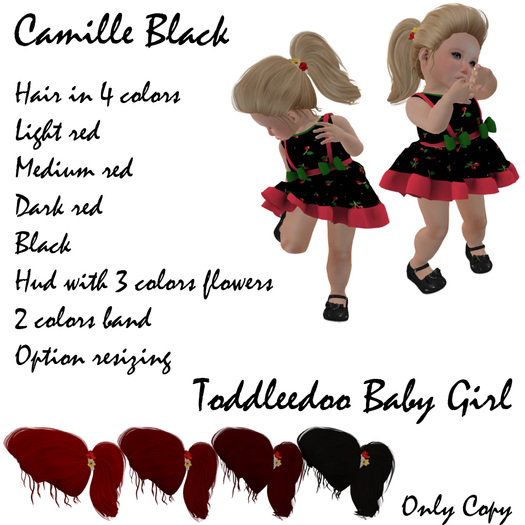Toddleedoo Hair Camille Black