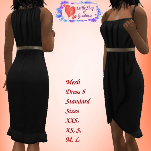 Black High-Low Wrap Dress With Spaghetti Straps And Belt DEMO