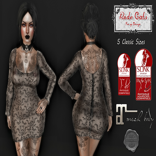 RudeCats -  Explosia Dress Gray