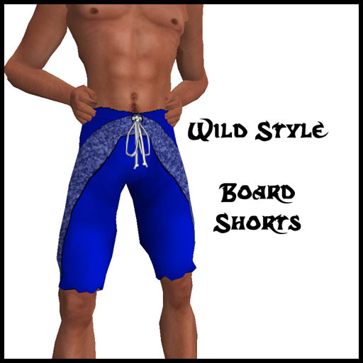 Wild Style Board Shorts - Blue