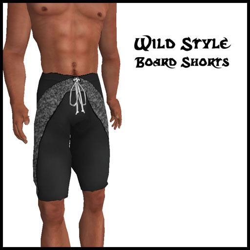 Wild Style Board Shorts - Grey