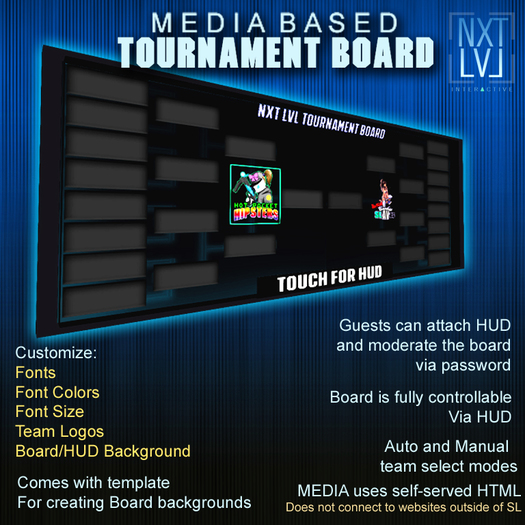 NXT LVL Tournament Board ( + GUEST HUDS)