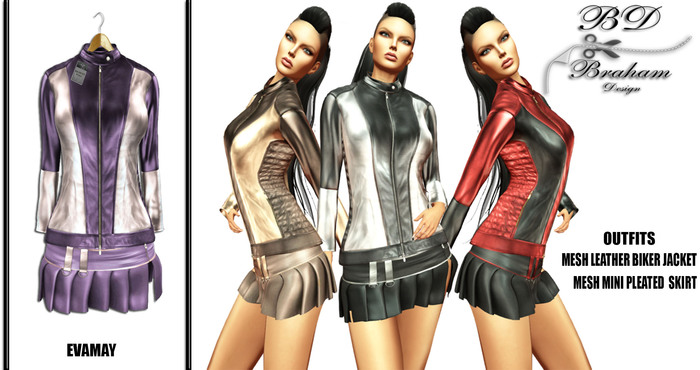 Braham Design Purple Evamay Leather Outfits