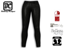 [Bathory DGS] Skinny Leather Pants - Black (BELLEZA VENUS, MAITREYA, SLINK, STANDART, FITMESH, CLASSIC)