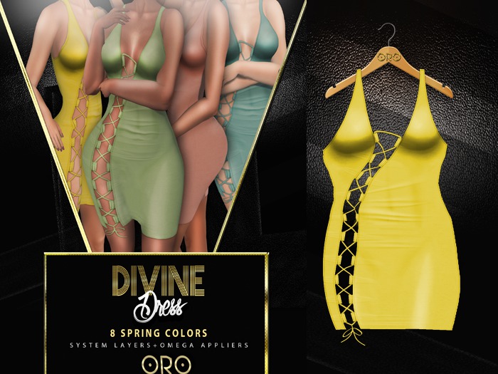 .ORO. Divine Dress - Lemon -Shopping Hud (WEAR)