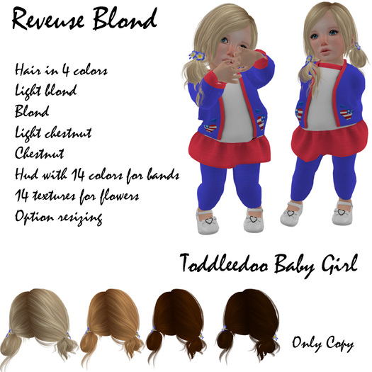 Toddleedoo Hair Reveuse Blond DEMO