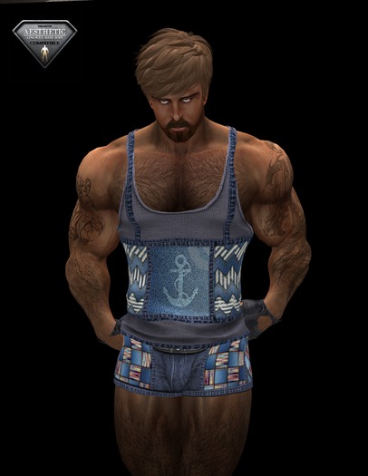 HOTLINE PATCH WORK DENIM ANCHOR SET (BOX)