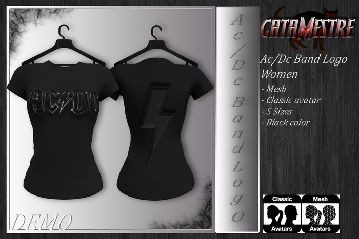 ::GATAMESTRE:: Mesh - AC/DC Band Logo - DEMO - Womens