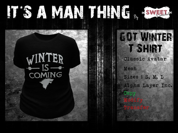 It's A Man Thing - Winter Is Coming