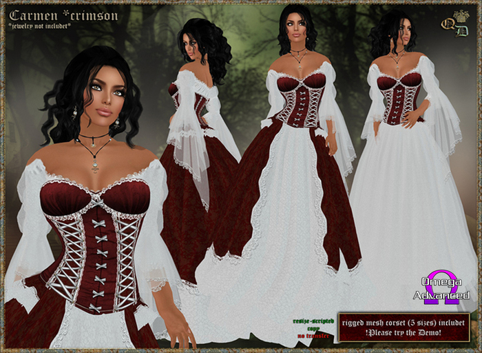 Carmen (medieval corset gown set) incl. Omega Applier
