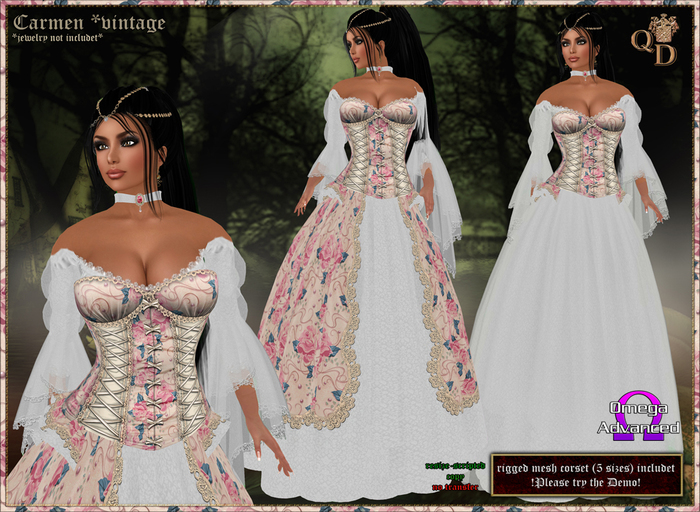 Carmen (medieval corset gown set) incl. Omega Applier