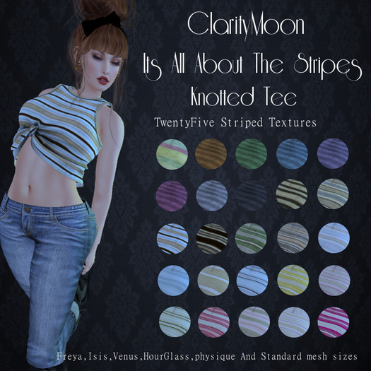 ClarityMoon~Knotted Tee~Stripes