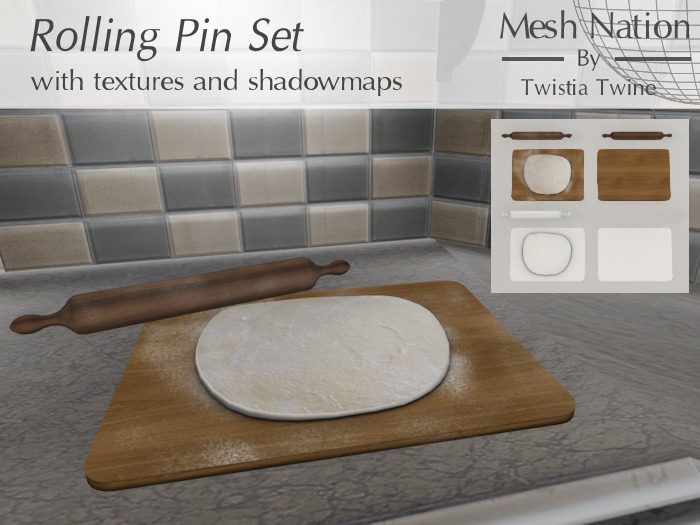 * Mesh Nation * FULL PERMISSIONS Rolling Pin Set