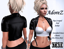 AdoreZ Candy Jacket and Top Cropped Black/White