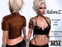 AdoreZ  AdoreZ Candy Jacket and Top Cropped Caramel/Black