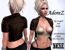 AdoreZ AdoreZ Candy Jacket and Top Cropped Bronw/Cream