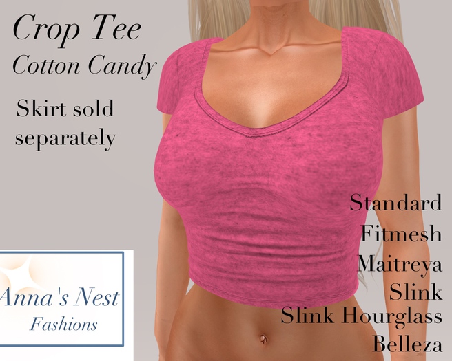 AN Crop Tee Cotton Candy (wear to unpack)